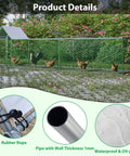 Heavy-Duty Galvanized Steel Chicken Coop Run Built Tough For Backyard Poultry Housing With Weather-Resistant Cover And Secure Mesh Enclosure 1x1 Plus 4m Run For Easy, Safe Outdoor Containment in garden setting
