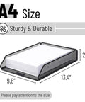 Mesh Desk Organizer With Single Tray For Letter And A4 Papers, File Holder With Dimensions and Steel Wire Design