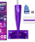 WetJet Hardwood And Floor Spray Mop Cleaner Starter Kit With Power Mop 10 Pads Cleaning Solution And Batteries Easy Assembly For Quick No Fuss Mess Free Floors