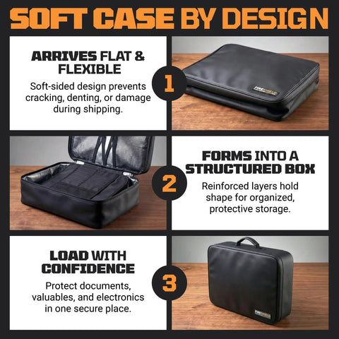 Fireproof Document Safe Bag With Lock For Home Travel And Office Water Resistant Triple Layer Heat Shield, soft case design.
