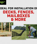 Image showing auger powerhead use for decks, fences with One Or Two Person Use 52Cc Auger Beast Powerhead Viper 2 Cycle Engine.
