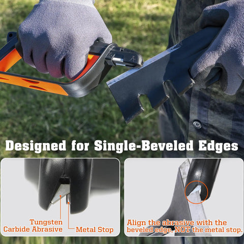 All-In-One Garden Blade Sharpener Beast Tool For Mower Blades Axes Hatchets Machetes Pruners Hedge Shears Scissors And Other Edged Tools Fast Sharpening For Home DIY Projects
