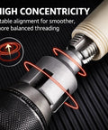 Close-up of Heavy Duty 4 In 1 Water Pipe Wrench With Integrated Threader For PVC showing high concentricity for balanced threading.