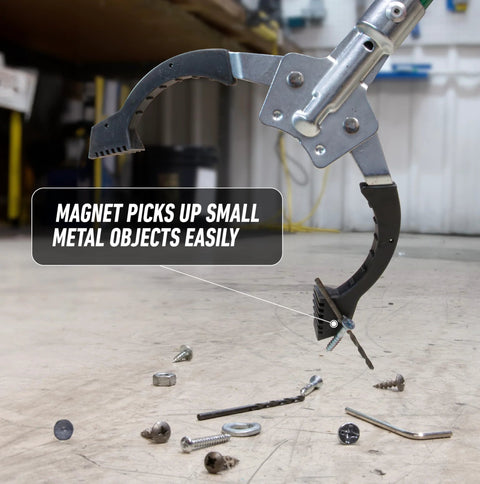 36 inch reacher grabber tool with magnet picking up metal