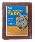 Brown Green 12x16 Feet Medium Duty Outdoor Waterproof Poly Tarp Cover 7 Mil Multipurpose Sheeting With Rustproof Aluminum Grommets Every 3 Feet Tough As Nails Weatherproof Tarp Two Pack package