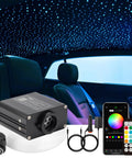 Lit 400 Piece Starlight Fiber Optic Headliner Kit 9.8 Feet Long 0.03 Inch Diameter RGBW Roof Lights with accessories