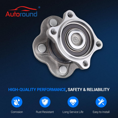 Rear Wheel Hub And Bearing Assembly With 5 Lug And ABS For Nissan Altima 2002 2006, Maxima 2004 2008, Quest 2004 2009