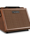 Crush20 Acoustic Guitar Amp With Reverb And 20W Power, wood finish, angled view