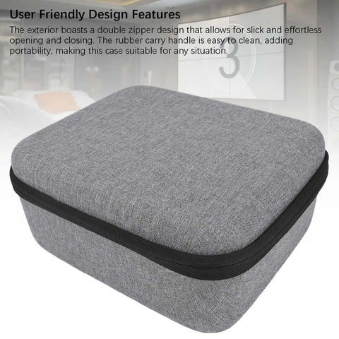 Road Warrior Hardshell Projector Travel Case With Thick Eva Padding And Tear Resistant Nylon Shell designed for easy carrying with double zipper.