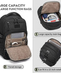 Durable Military Style Tactical Backpack For Men 30L 20 Inch Assault Pack In Black With MOLLE System, showing interior compartments