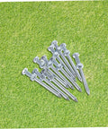 Ten Piece Lawn Aerator Shoes With Metal Spikes For Deep Soil Aeration And Healthier Grass Growth on green lawn