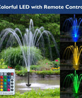 Submersible Pond Fountain Pump Kit With Easy Setup Plug And Play 3 Spray Patterns, LED Color Night Light, 600 GPH in garden