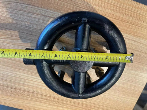 18 Duck Mouth Jet Burner For Natural Gas Wok Range Replacement Parts 125,000 BTU High Heat Boss Flame Stove Burner, top view with ruler