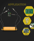 Four Arm Gooseneck Helping Hands Soldering Stand With Steel Weighted Non Slip Base For PCB Work Jewelry Making Hobby Crafts Assembly and Repairs applications