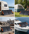 On The Go 200W Foldable Monocrystalline Solar Panel With ETFE Coating 23.5 Percent Efficient Solar Charger for outdoors