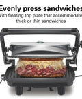 Hamilton Beach Panini Press And Sandwich Maker With Electric Indoor Grill Nonstick Plates For Perfect Grilled Cheese Quesadillas And Gourmet Pizzas Quick Easy Cooking For Busy Weeknights And Party Snacks with sandwich inside grill.
