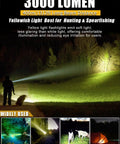 Yellow Underwater Dive Light For Scuba And Spearfishing With Beast Bright 3000 Lumen Waterproof Flashlight used at night outdoors