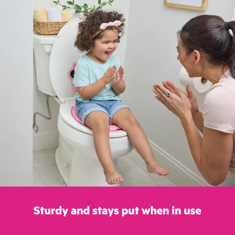 Minnie Mouse Flip And Sit Potty Training Seat Hella Easy Tool Free Mount Securely Attaches To Standard Toilet Space Saving Compact Design Kid Approved Comfort For Toddlers