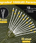 Reflective Paracord 1000Lb Heavy Duty 4Mm 13 Strand Parachute Cord showing 13 core yarns and 32-strand sheathing