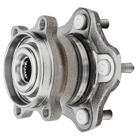 Rear 2-Piece Wheel Bearing Hub Assembly For AWD Nissan Rogue 2008-2020 And Juke 2011-2017 - 2 Hub Kit, 5 Bolt, Non-ABS, 4-Bolt Square Flange, 10-Year Warranty