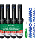 Rotor Bundle With Nozzle Tree And Screwdriver Tool For Easy Irrigation Setup No Dig Inlet Three Quarter Inch Sprinkler System