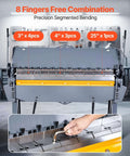 48 Inch Heavy Duty Box And Pan Brake for metalworking with 12 gauge mild steel capacity, showing adjustable bending and 8 fingers.