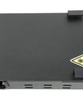 Wall Mount Fiber Enclosure With Spool, Loaded Six Port ST UPC OM1 OM2 Multimode LGX Panel, space-saving design, side view