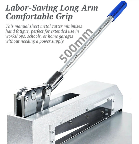 Heavy Duty Manual Guillotine Sheet Metal Cutter 12.4 Inch for Copper Aluminum PCB Boards and Thin Metals with long handle