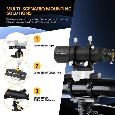 Medium Dovetail Clamp For Telescopes And Cameras With Multiple M6 And One Quarter Inch Screw Holes, Compatible With Vixen Plate