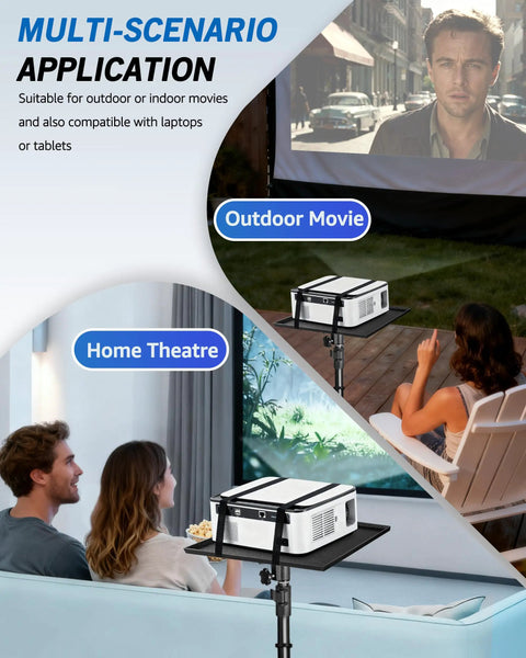 Beefy 56 Inch Height Adjustable Projector Stand Tripod With 16 By 11 Inch Tray Portable Mount used for home and outdoor movies