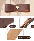 Close-up of Six Piece Breakaway Halter Replacement Straps For Horses Leather Brown Tough Breakaway Halter Straps Set Easy Fit
