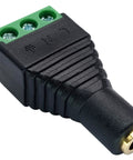 Three Point Five Mm Female To Three Pin Screw Terminal Stereo Audio Balun Adapter Five Pack Solderless Double Track Y Splitter For Headphones And Microphones No Sweat Setup Black.