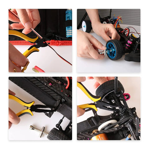 12 Piece RC Car Tools Kit Must Have With Hex Phillips Flat Screwdrivers Pliers Sockets Wrench For Traxxas Arrma RC Cars Drones