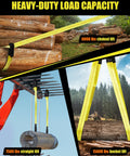 4 Pack Twisted Eye Lifting Sling Set With UV Resistant Polyester Webbing in use for heavy-duty lifting outdoors