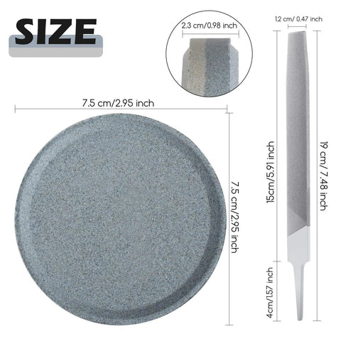 Axe File Sharpener Set Pro Grade With 120 And 240 Grit Whetstone And 7 Inch Rectangular Axe File For Hatchets And Axes Sharpen Dull Blunt Edges Quick And Easy