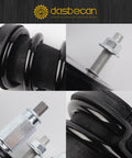 Close-up of Two Piece Front Struts Assembly With Magnetic Electronic Suspension For 2007 To 2014 Cadillac Escalade Suburban Tahoe GMC Yukon XL Sierra 1500 Replace 580435 For Better Ride And Handling, featuring coil spring and mounting bolt details.