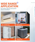 UL Certified Dual Round Run Capacitor 45/5 MFD 370V Or 440V 50/60 Hz CBB65 for AC motors in various applications