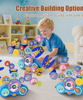 Child playing with Space Capsule STEM Gear Toy Set For Kids 3 Plus 18 Colorful Gears Dual Electric And Manual Modes