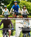 Bike Handlebar Extender 11.8 Inch Aluminum Alloy Bracket Expands Cockpit Space For Phone Holder GPS Speedometer Bike Light