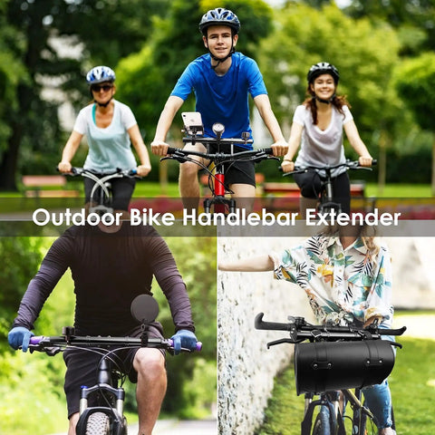 Bike Handlebar Extender 11.8 Inch Aluminum Alloy Bracket Expands Cockpit Space For Phone Holder GPS Speedometer Bike Light