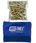 100 Pieces 3/16 Inch Cleco Sheet Metal Fasteners With Mesh Carry Bag For Auto Body Work And Repair Brass Finish Drill Size Ten Grip Range Zero To One Quarter Inch Grip Force 12 To 25 Lbs For Auto Body Pros Pro Grade Made In USA