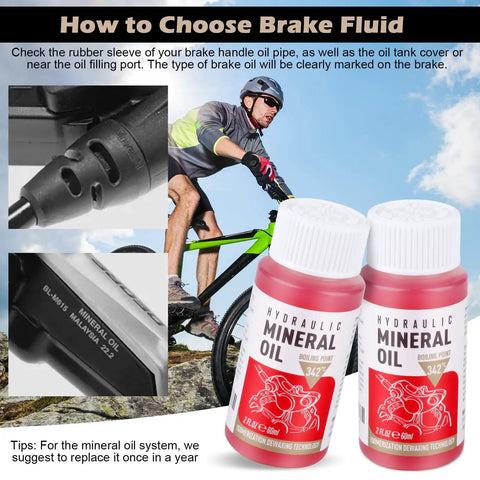 High Performance Mineral Oil Brake Fluid For Hydraulic Disc Brakes 2x60ml Pack Universal Fit For Shimano Tektro TRP And Other Major Systems Ready For Quick Clean Bleeds