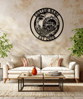 Custom Train Name Metal Wall Art With EST Year Vintage Steam Locomotive Sign For Train Lovers Farmhouse Style Wall Decor