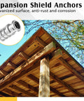 100 Pieces Lag Shield Anchors Set One Quarter Inch By One Inch Zinc Alloy Concrete Anchors for indoor and outdoor use