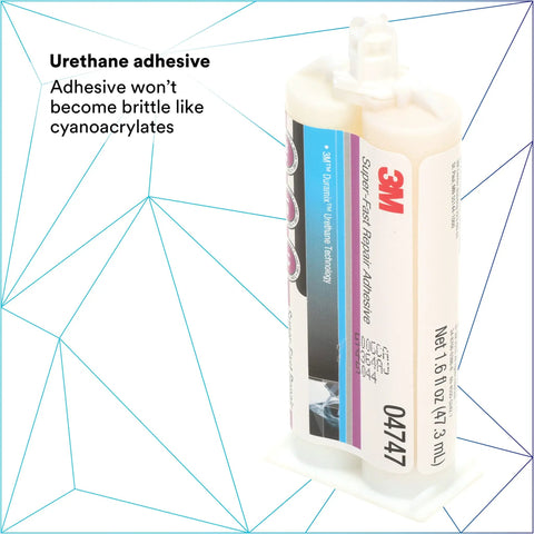 Super-Fast Repair Adhesive For Quick Bonds, 1.6 Oz Cartridge, Translucent, No Sag Formula, Fast-Setting Glue For Wide-Gap Filling And Tough Temperature Resistance, Ideal For Wood, Plastic, Metal, Ceramic Repairs, 3M cartridge