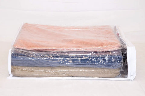 Set Of Ten Clear Vinyl Zippered Storage Bags In 11 By 15 By 4 Inches Durable 4 Mil See Through Organizer Bags Dust And Dirt Resistant