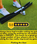 Golfer using MS3D Model Golf Putting Arc Training Aid For A Perfect Stroke And Lower Scores, Midnight Black Finish
