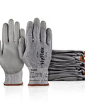 Cut Resistant Nylon Spandex Work Gloves For Machinery And Auto Shops Intercept Tech Safety Flexible Grip Size XL Grey 12 Pairs
