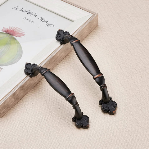 Oil Rubbed Bronze Vintage Cabinet Hardware Pulls 5 Inch 128mm Screw Spacing Set for Kitchen Cupboard Doors Bedroom Dresser Drawers
