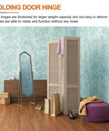 Heavy Duty Folding Door Hinge 13x60mm Invisible Wood Hinge installed in room with folding shutters